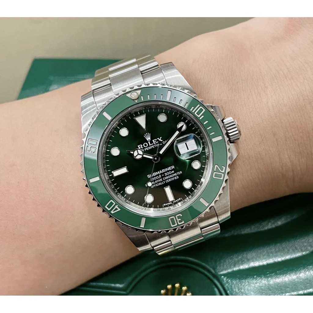 40mm綠水鬼116610LV-0002綠盤自動機械男手錶
