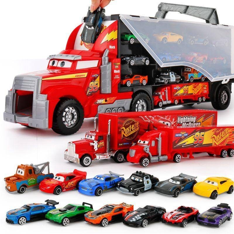 賽車總動員汽車麥大叔貨櫃車兒童合金玩具車仿真閃電麥昆玩具男孩