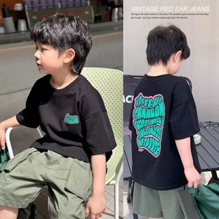 童品屋❤男童春夏裝卡通印花短袖T恤 兒童休閑韓版童裝 中大童上衣 兒童短袖 兒童衣服 男童上衣 兒童上衣 男童短袖t恤