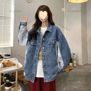 【乖乖YuKi】牛仔外套女潮ins春鞦百搭款拚接夾剋衫寬鬆韓版學生上衣
