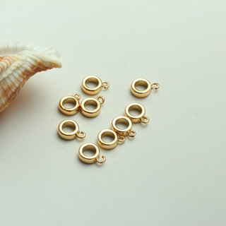 TL-(20pcs)-14K包金帶開口圈項鍊連接環diy手工飾品配件金色手鏈連結吊墜扣