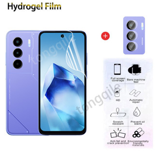 6 合 1 前水凝膠膜適用於 itel Power 70 Power70 4G 5G 2025 相機鏡頭螢幕保護膜軟液壓