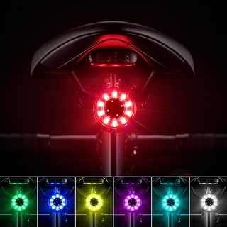【正品】ROCKBROS自行車尾燈 Q1 夜騎警示燈 公路山地車尾燈 多色尾燈 充電USB 智能感應剎車燈 安全燈 尾燈
