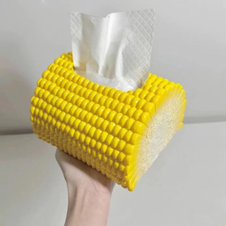 創意玉米紙巾盒架 - 可愛的家居裝飾收納盒,適用於客廳、桌面和桌面儲存 | 獨特設計