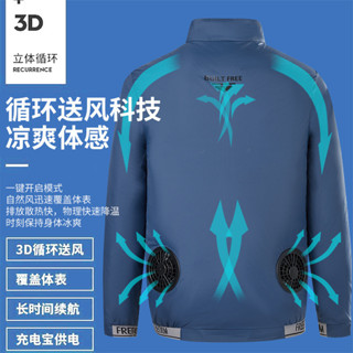 風扇衣 空調服風扇 風扇衣服 衣服電風扇 降溫外套 空調服帶風扇的衣服降溫製冷風扇服長袖皮膚衣戶外工作服外套防曬