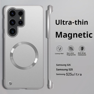 SAMSUNG 適用於三星 Galaxy S25Ultra S24 S23 S22 Plus 超無邊框散熱蓋的磁性外殼薄
