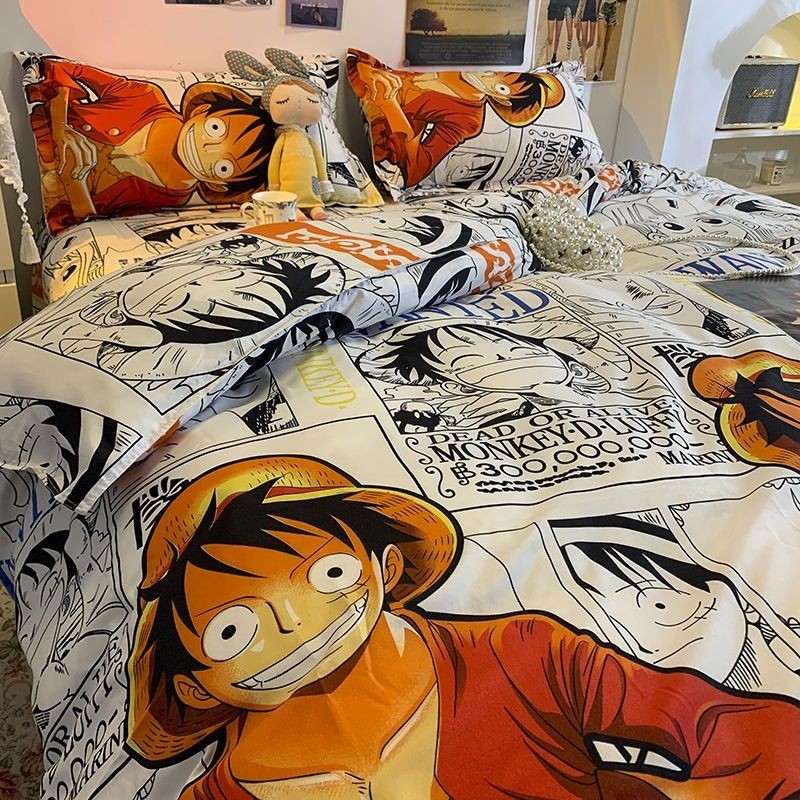 【海賊王系列床品】日本卡通動漫海賊王被套床上用品四件套床單兒童宿舍上下鋪三件套