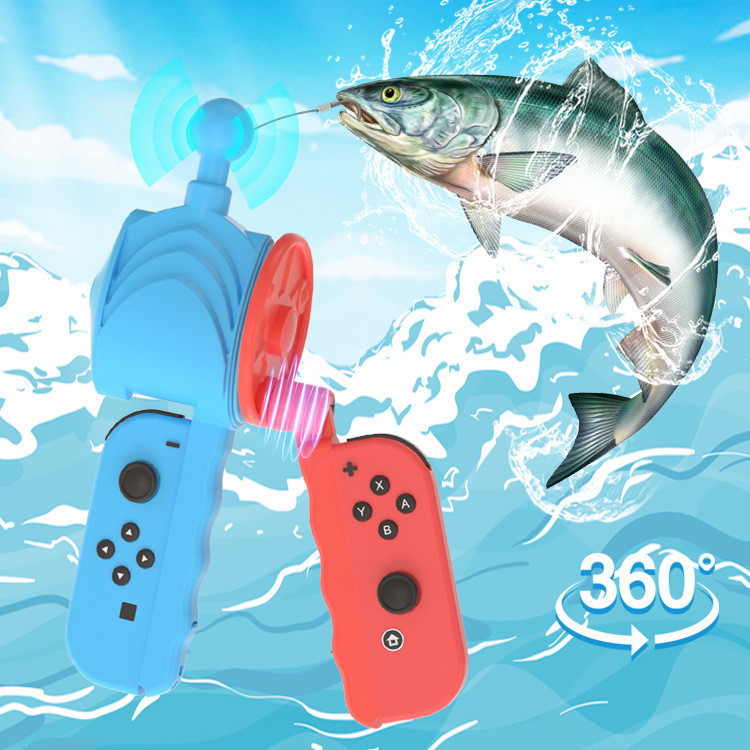 Switch釣魚之星 OLED釣魚明星 體感遊戲魚竿 NS手柄收線回聲 配件