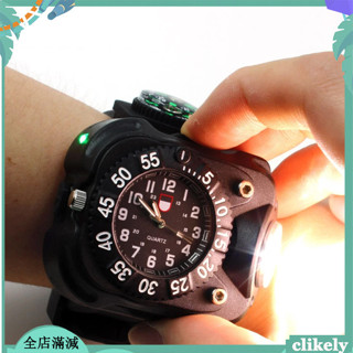 Clikely LED 腕燈戶外防水可充電手錶手電筒,適用於戶外露營