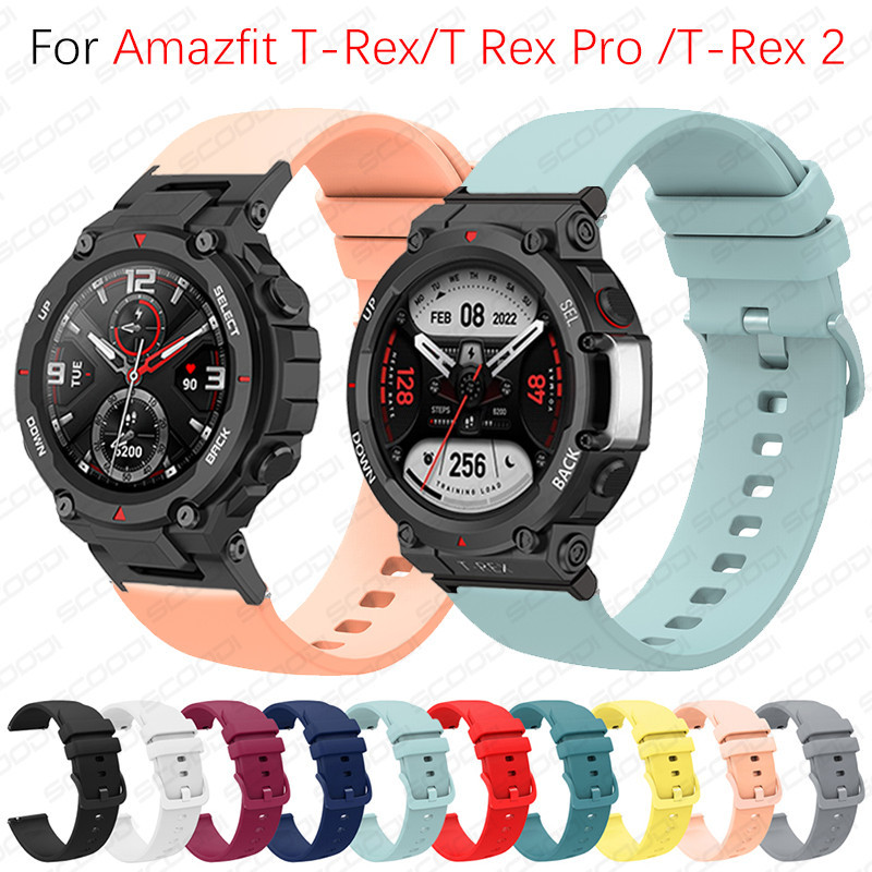 適用於Huami Amazfit T-Rex 2 / T-Rex / T-Rex Pro 智能手錶腕帶手鍊替換錶帶矽膠錶