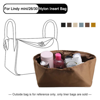 Evertoner 尼龍袋襯墊防水化妝包適用於 H-Lindy Mini 26 30 手提包收納袋插入旅行化妝包塑形器