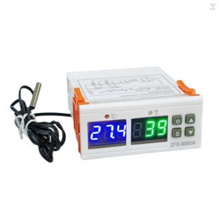 Zfx-9060a 數字溫度控制器智能溫度調節器 DC24V 10A 定時恆溫器支持加熱/冷卻/溫度校正/數據鎖/高溫或
