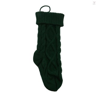 Uurig)聖誕襪針織吊襪聖誕裝飾品家庭節日聖誕襪禮品袋糖果袋節日禮物