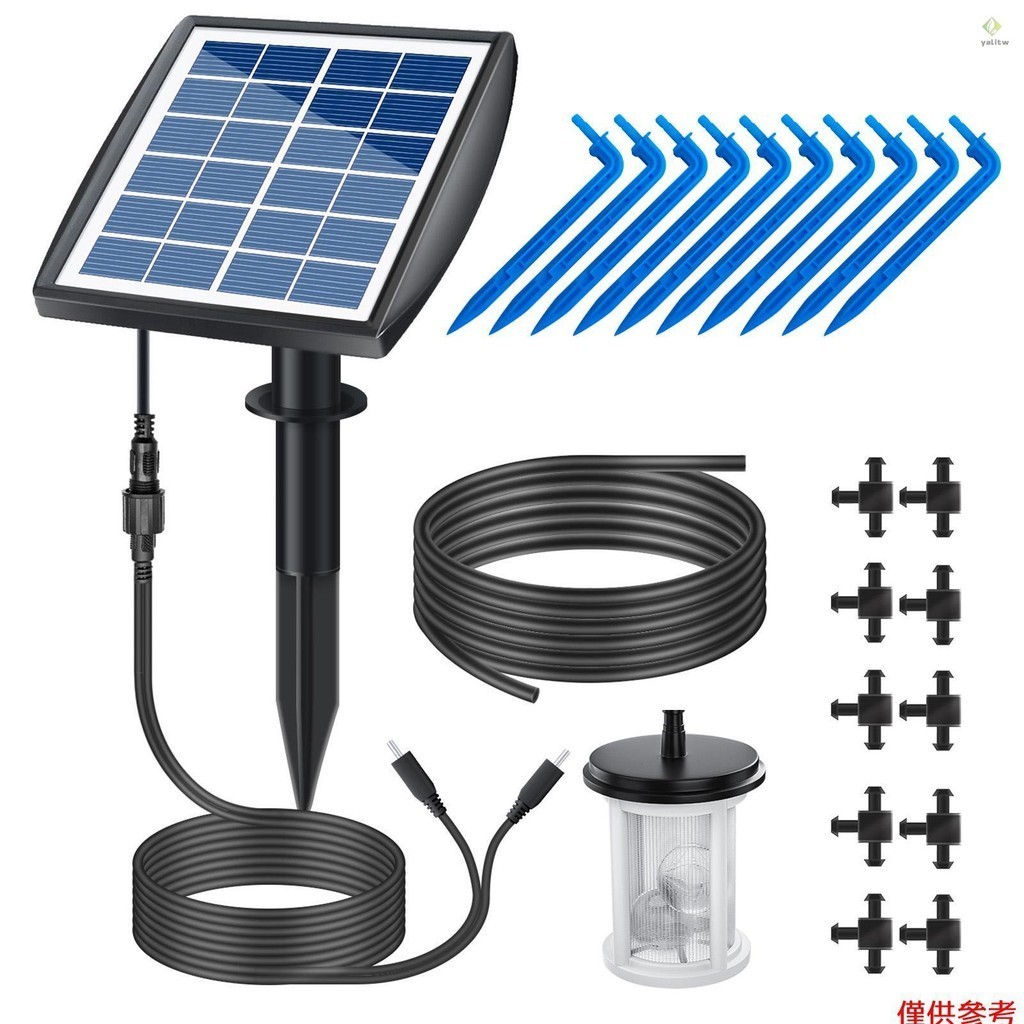 太陽能灌溉 太陽能自動澆水系統 太陽能自動滴灌套件 帶水傳感器定時器的自動澆水裝置，適用於露臺陽臺溫室植物