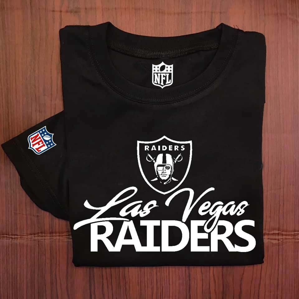 Raiders NFL 靈感 T 恤(黑色)