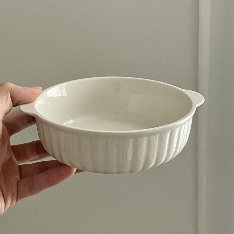 「Umail 現貨」日式雙耳碗南瓜烤碗烤箱空氣炸鍋專用碗單個蒸蛋湯碗家用創意餐具