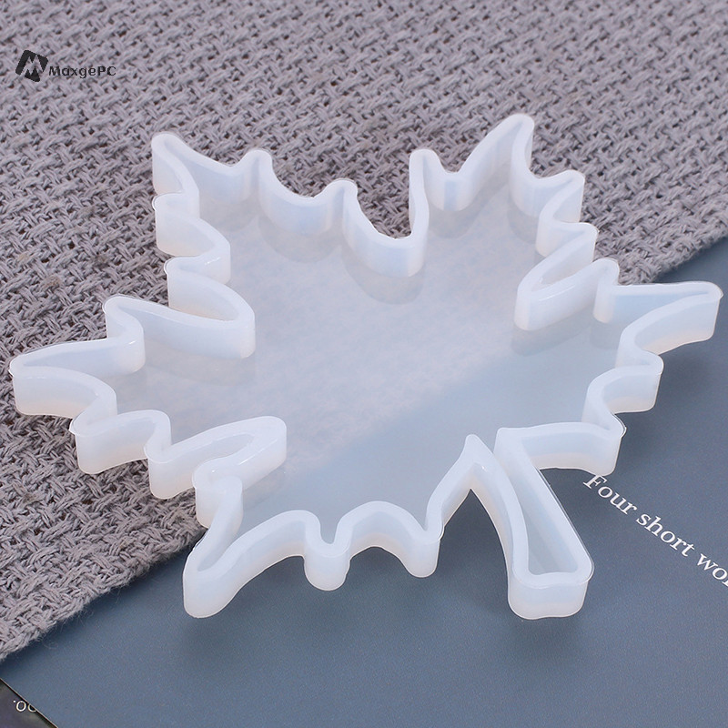Maxgepc Monstera Leaf 矽膠模具用於 DIY 石膏楓葉托盤製作用品家居裝飾展示板樹脂模具全新