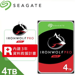 (Seagate 希捷)IronWolf Pro 4TB 3.5吋 SATAIII 7200轉NAS專用碟(ST4000
