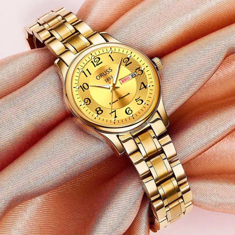 《現貨下單》【ORUSS】瑞士品牌古風高顏值新款風正版腕錶女士全自動機芯表手錶手錶女生指針手錶機械錶考試手錶防水手錶
