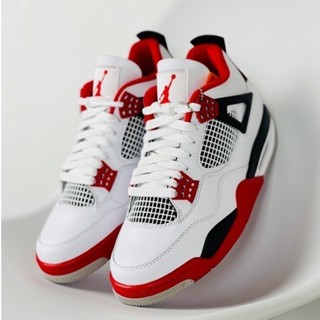 Nk Air Jordan 4 “火焰紅”低幫籃球鞋休閒運動鞋男士女士