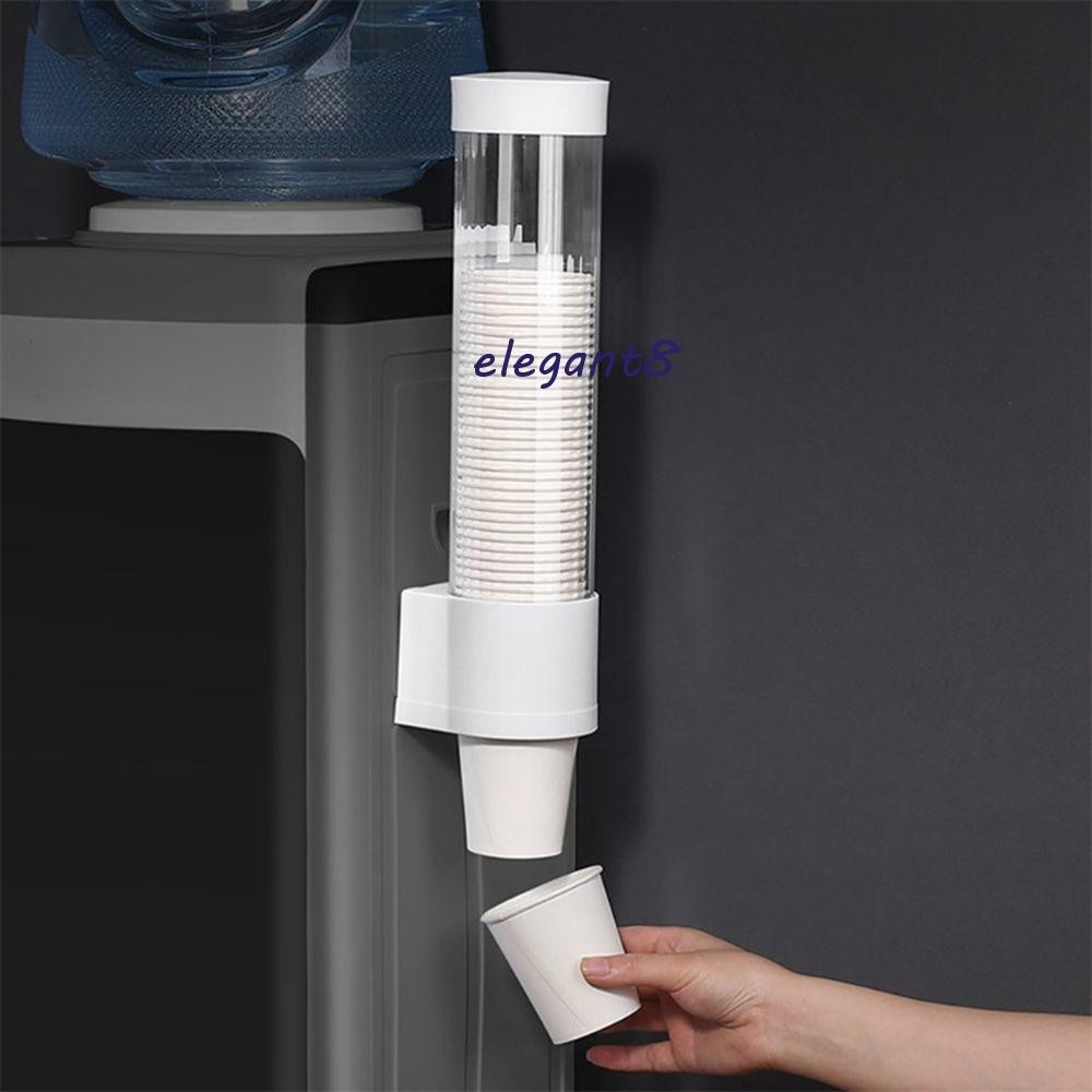 ELEGANT杯子分配器飲水機用錐形或平底杯塑料壁掛式防塵的取杯器