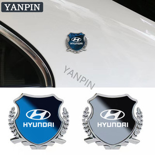 HYUNDAI 適用於現代金屬裝飾貼紙車窗側後裝飾貼紙 Getz Atos Matrix I10 Elantra ATF