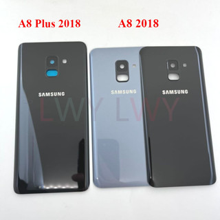 SAMSUNG 適用於三星 Galaxy A8 2018 A530 A530F A8 plus A730 玻璃電池蓋後門