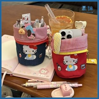 Hello Kitty 大容量卡通鉛筆盒 - 多層儲物收納盒,帶耐用拉鍊,可愛的兒童三麗鷗設計,返校禮物