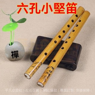 🔥臺灣出貨 竹豎笛 直笛 竹笛子 24釐米小樂器短笛 簫 成人自學玩簡單易學小型樂器無膜短笛 竹笛 橫笛 笛子