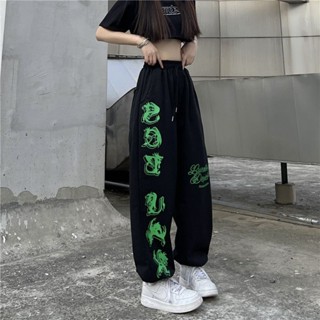 【清倉秒殺】拽步舞運動褲女夏季hiphop表演服闊腿jazz舞褲高腰燈籠寬鬆休閒褲 學生 上班族 生日禮物