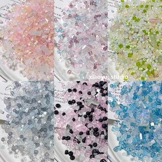 [花房係列]夏日ins低飽和水晶混色玻璃米珠散珠diy手工串珠材料