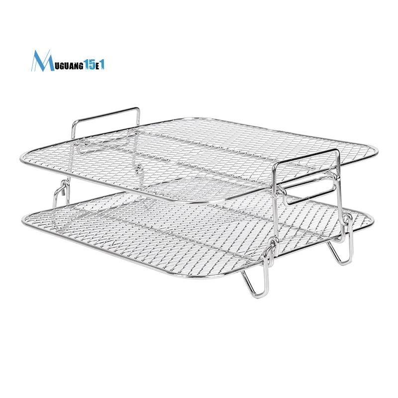 Cosori 5.5L 空氣炸鍋架,2 層空氣炸鍋烤架/擱板/脫水架方形,空氣炸鍋零件
