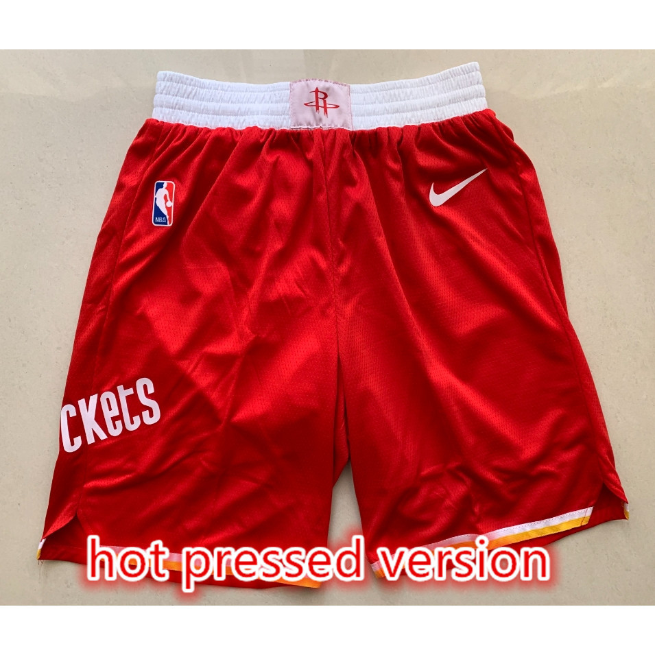 熱壓版 NBA 短褲休斯頓火箭隊籃球褲