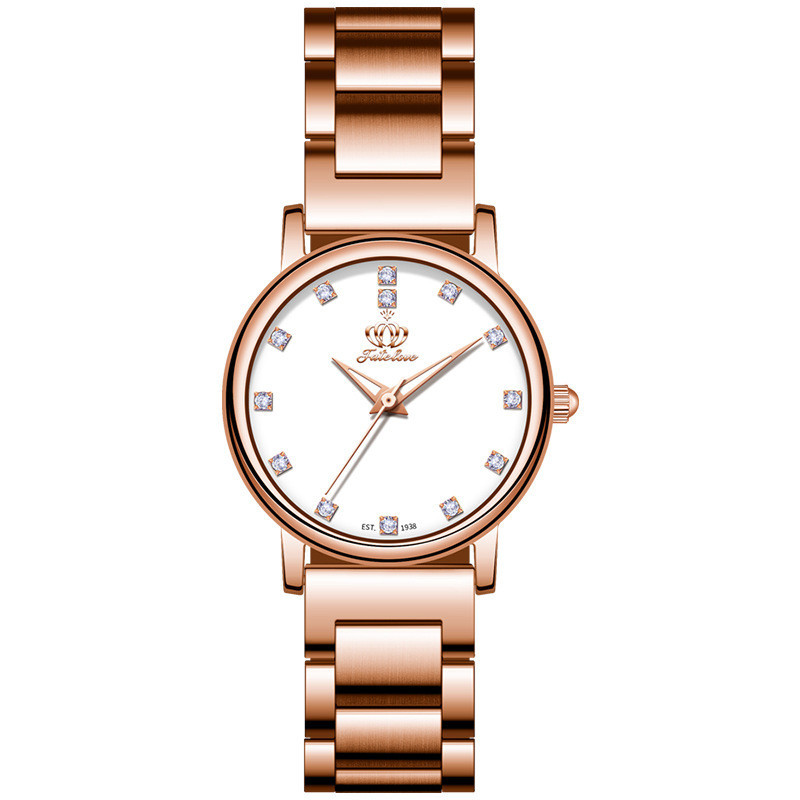 Fate Love品牌手錶工廠簡約鑲鑽石英錶防水女士手錶女表