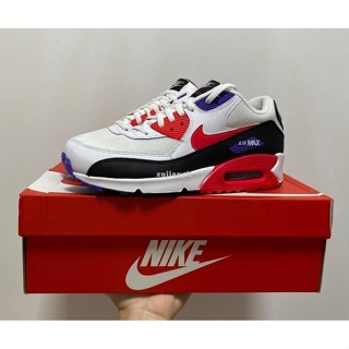 高品質女士休閒鞋/平底 Air Max 90 Raptors 白紅黑紫休閒運動跑鞋中性鞋