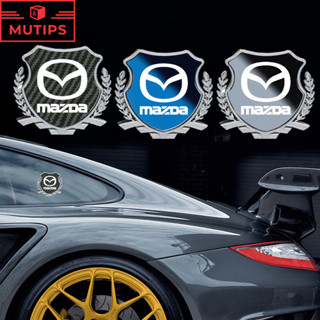 MAZDA 馬自達汽車 3D 金屬徽章貼紙碳纖維紋理標誌汽車車身裝飾貼花適用於 2 3 CX5 CX30 CX8 CX3