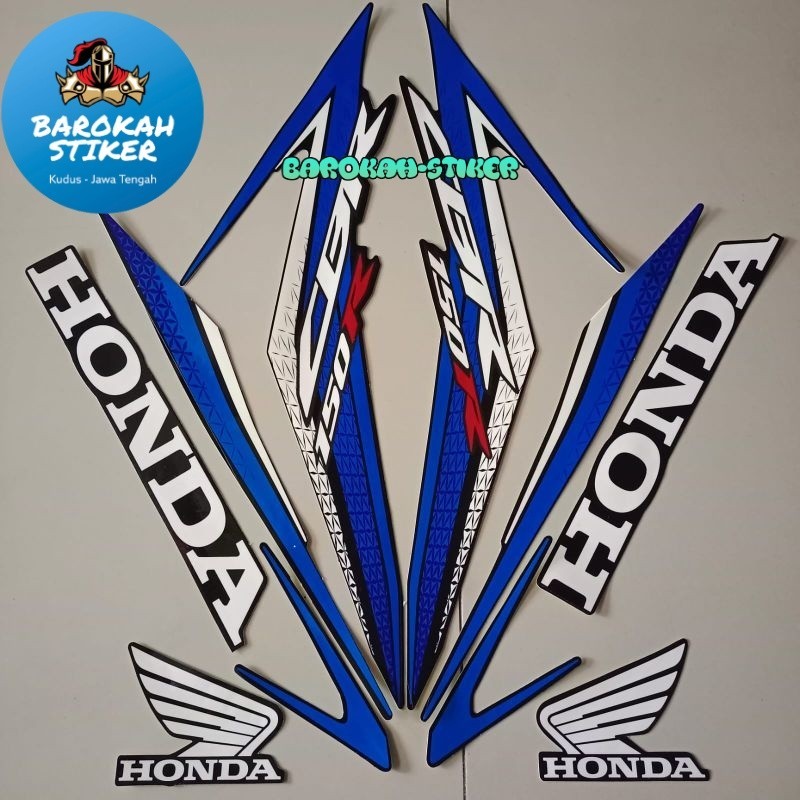 HONDA Hitam 條紋貼紙桿本田 cbr 150 r 2016 2017 黑色 lis 藍色貼紙摩托車車身標準最佳