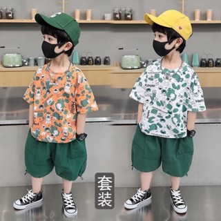 兒童套裝男童夏裝小童男孩帥氣衣服夏季5韓版洋氣中童