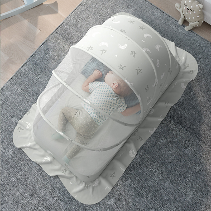 嬰兒蚊帳罩  寶寶小床全罩式防蚊罩  蒙古包兒童可摺疊無底蚊帳