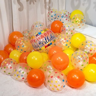 現貨×長條氣球× 加厚ins透明彩色波點兒童乳膠氣球寶寶生日派對裝飾佈置圓形異形