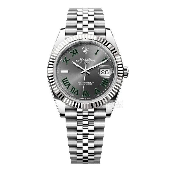 TOP-41mm日誌男表 經典綠蘿126334手錶 進口全自動機械腕錶 三碼合一 超強夜光 時尚百搭 綠色羅馬字