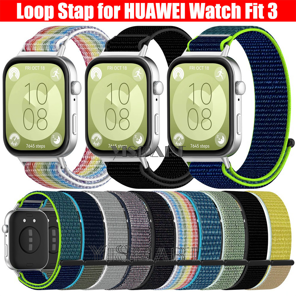 適用於華為手錶 Fit3 手鍊錶帶的 Huawei Watch Fit 3 運動錶帶尼龍環錶帶