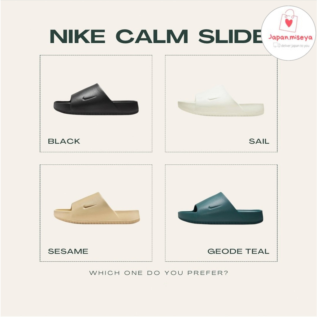 【kami】NIKE Calm Slide “Black” 黑 全白 奶茶 藏青 拖鞋 FD4116-001 100 2