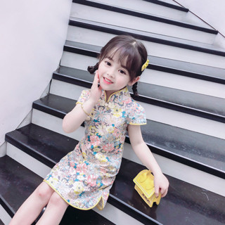 限時特惠女童旗袍夏裝洋裝小女孩中國風公主裙洋氣兒童漢服裙子