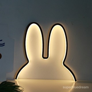 Ins北歐風兒童裝飾創意led燈兔子創意小夜燈插件