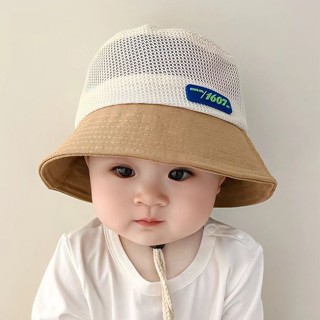 兒童防晒遮陽帽 夏季寶寶網眼帽子 透氣漁夫帽