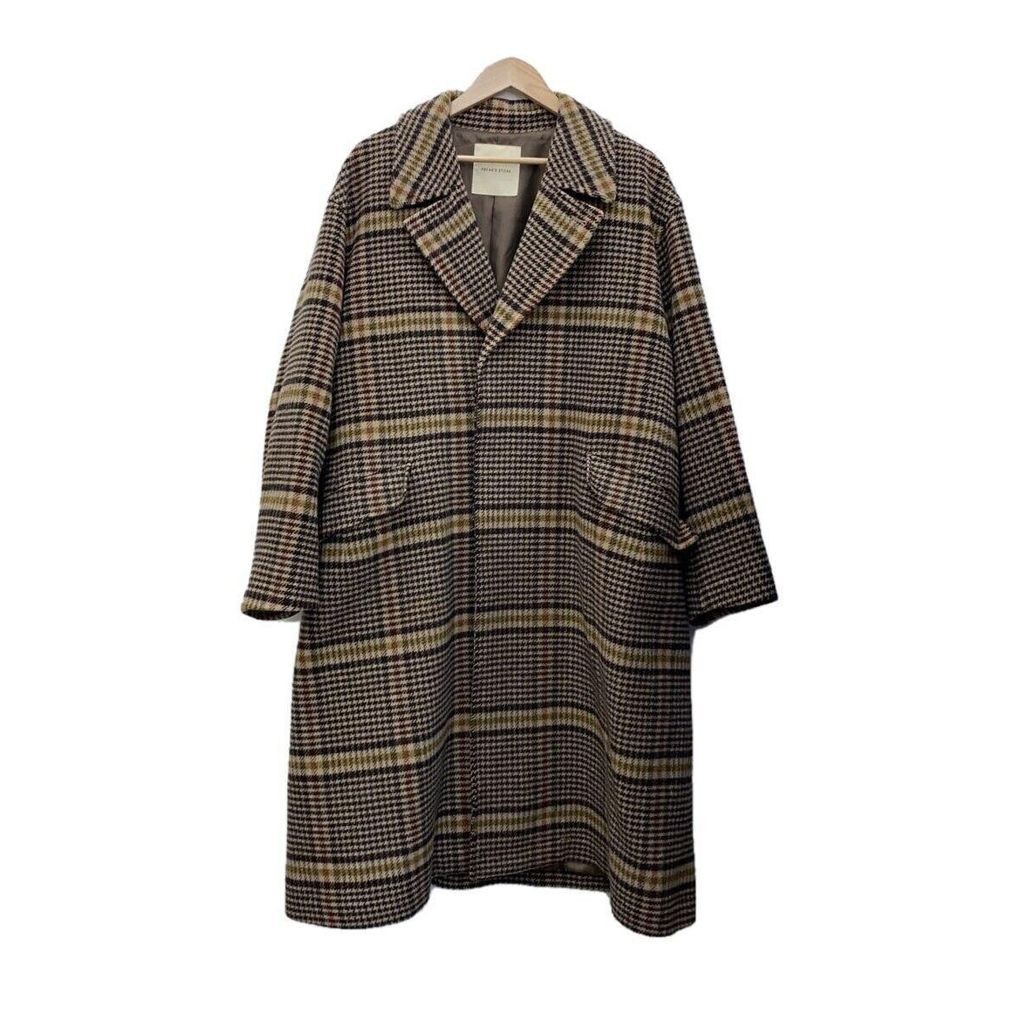 FREAK’S STORE徹斯特大衣外套羊毛 素色 棕色 日本直送 二手