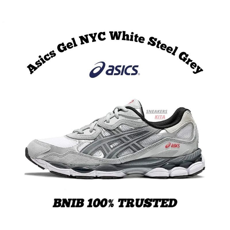 亞瑟士 廉價跑鞋 2024 熱銷 [新] Asics Gel NYC 白鋼灰 1201a789 ‐ 102 100% 值