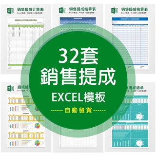 【Excel模板】 銷售人員提成工資表業績效自動計算工資結算單excel 電子模板