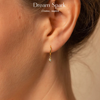 Dream Spark｜鑲鑽鋯石時尚小眾設計感幾何菱形女士耳環